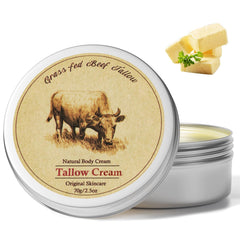 MROUVIK Beef Tallow jar closeup showing natural texture for skin hydration