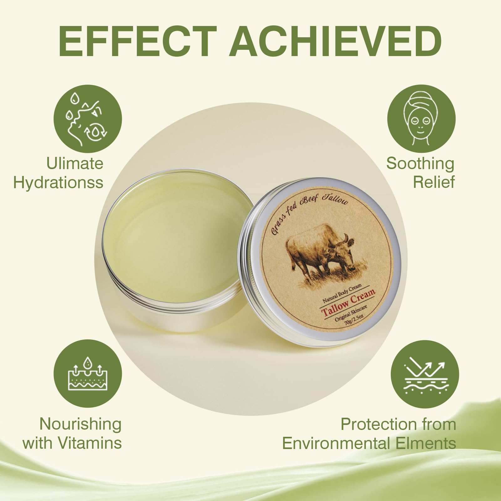 MROUVIK Beef Tallow packaging emphasizes simple two-ingredient formula