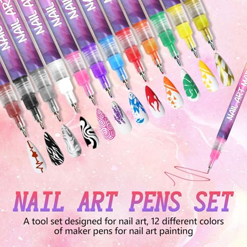 Mrryiio 0.5mm tip close-up enables precise lines for detailed nail art.
