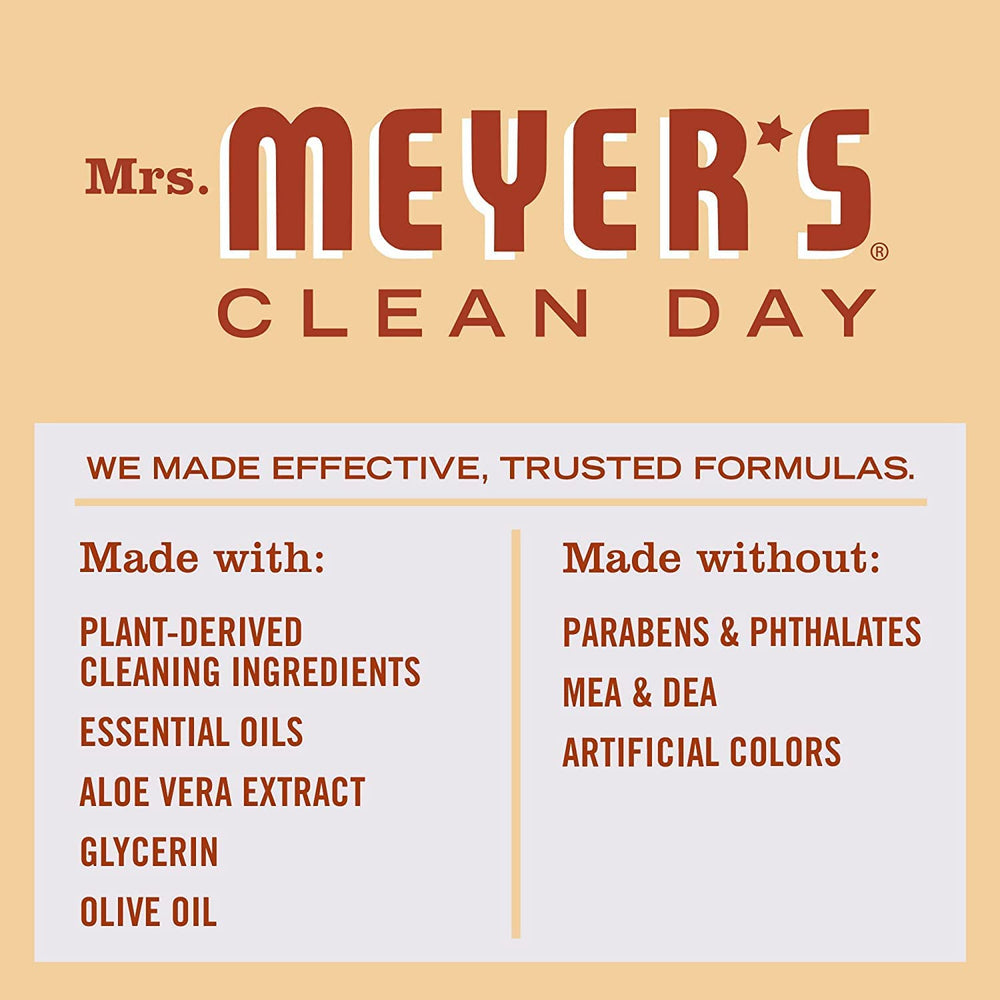 Mrs. Meyer's Aloe Vera ingredients power skin-softening oils