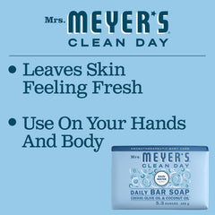Mrs. Meyer's Clean Day contains almond and coconut oils for nourishing skin after wash