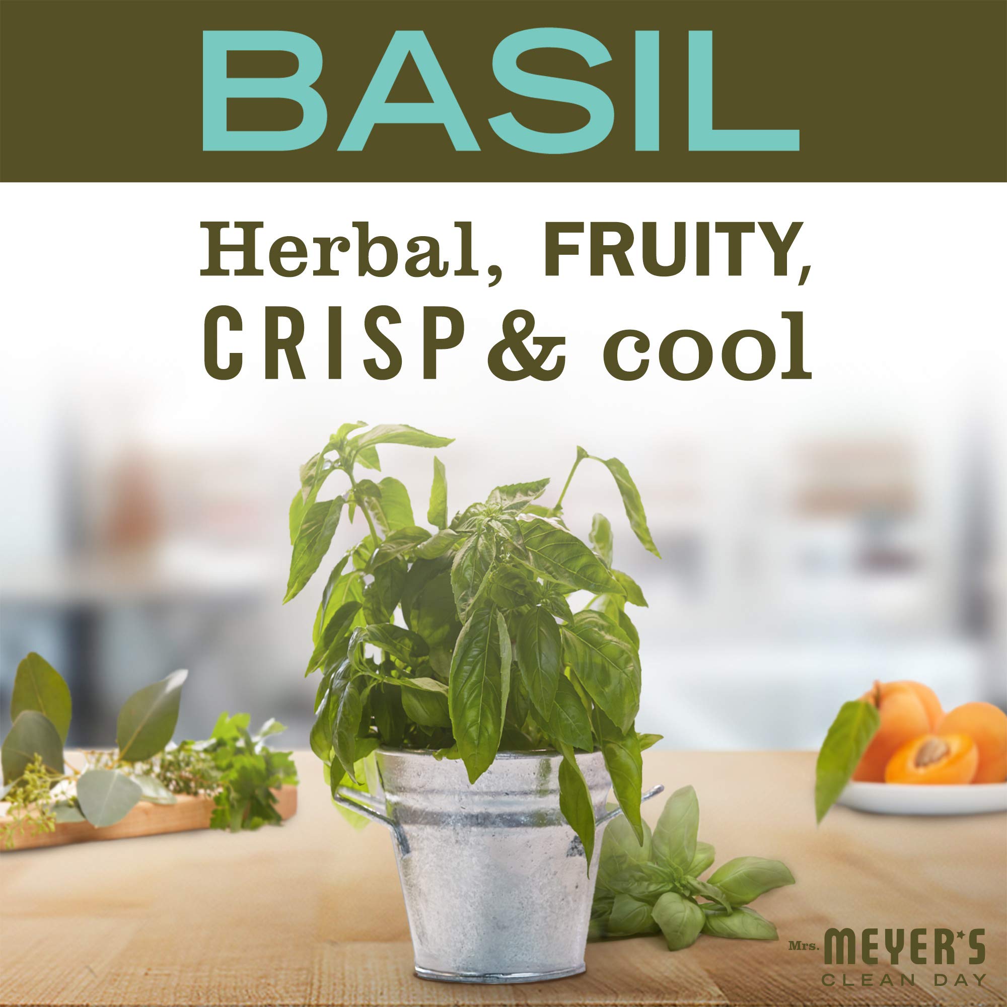Ingredients of Mrs. Meyer's Basil lotion include shea butter and almond oil for soft skin