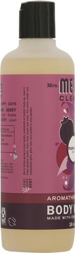 Essential oils swirl with flaxseed oil in Plum Berry wash