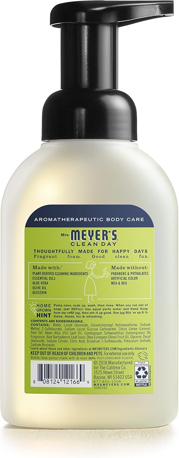 Cruelty-free badge on Mrs. Meyer's Lemon Verbena hand soap