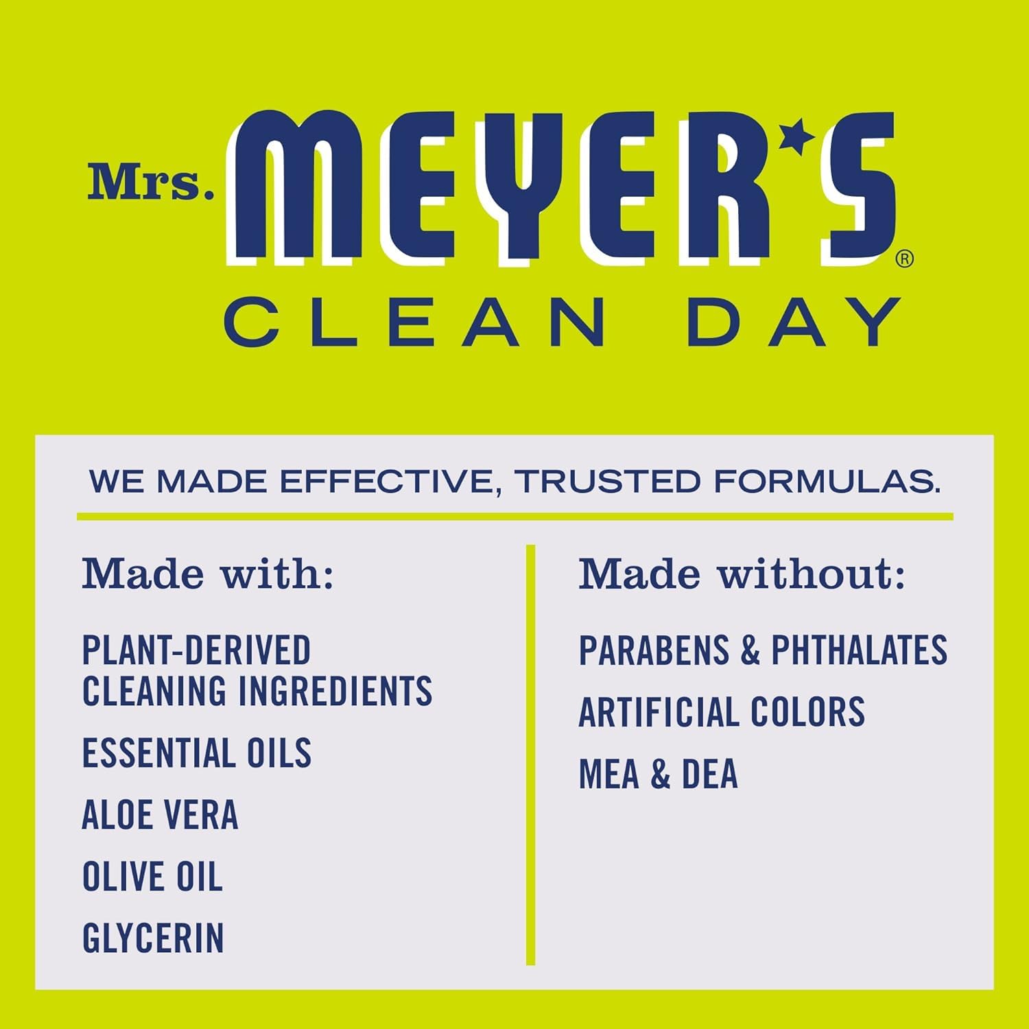 Creamy foaming lather from Mrs. Meyer's Lemon Verbena soap