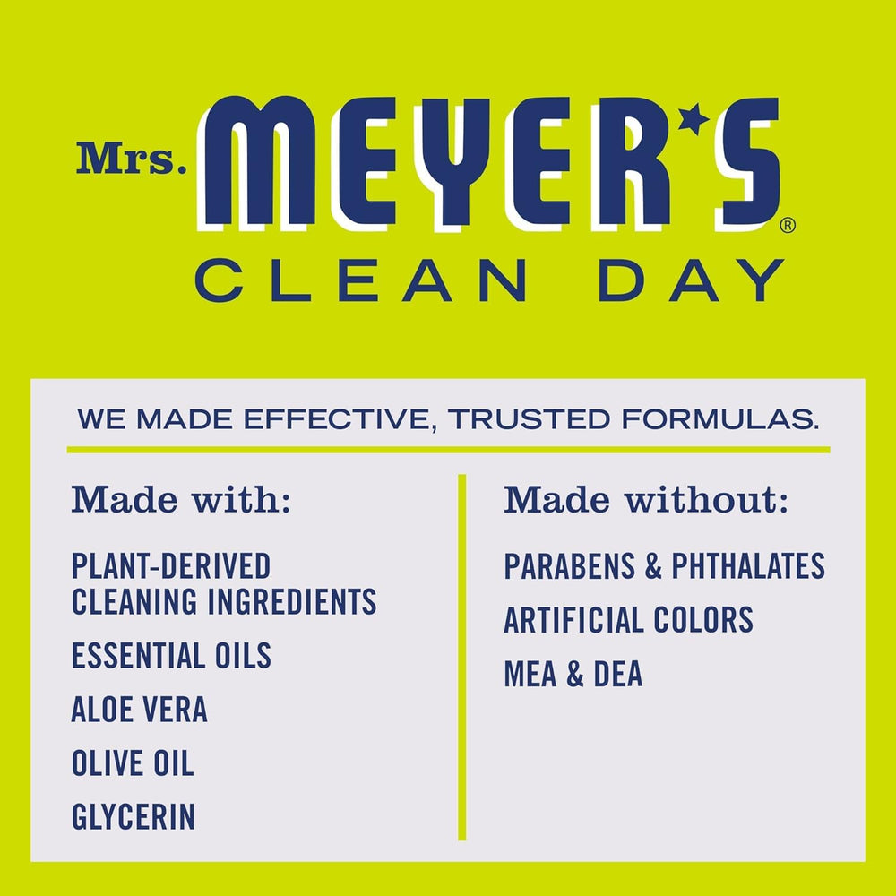 Creamy foaming lather from Mrs. Meyer's Lemon Verbena soap