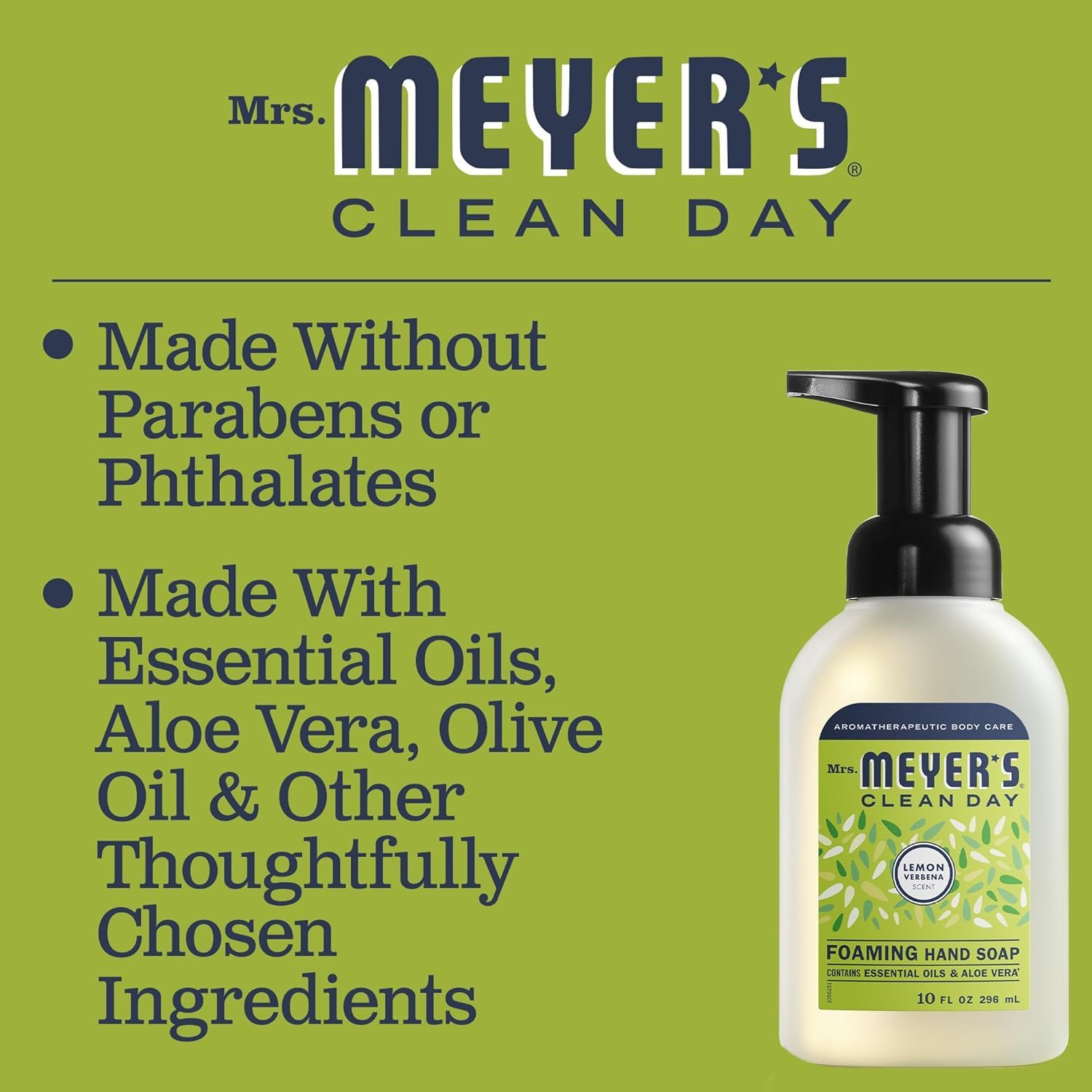 Close-up of creamy lather from Mrs. Meyer's Lemon Verbena foam