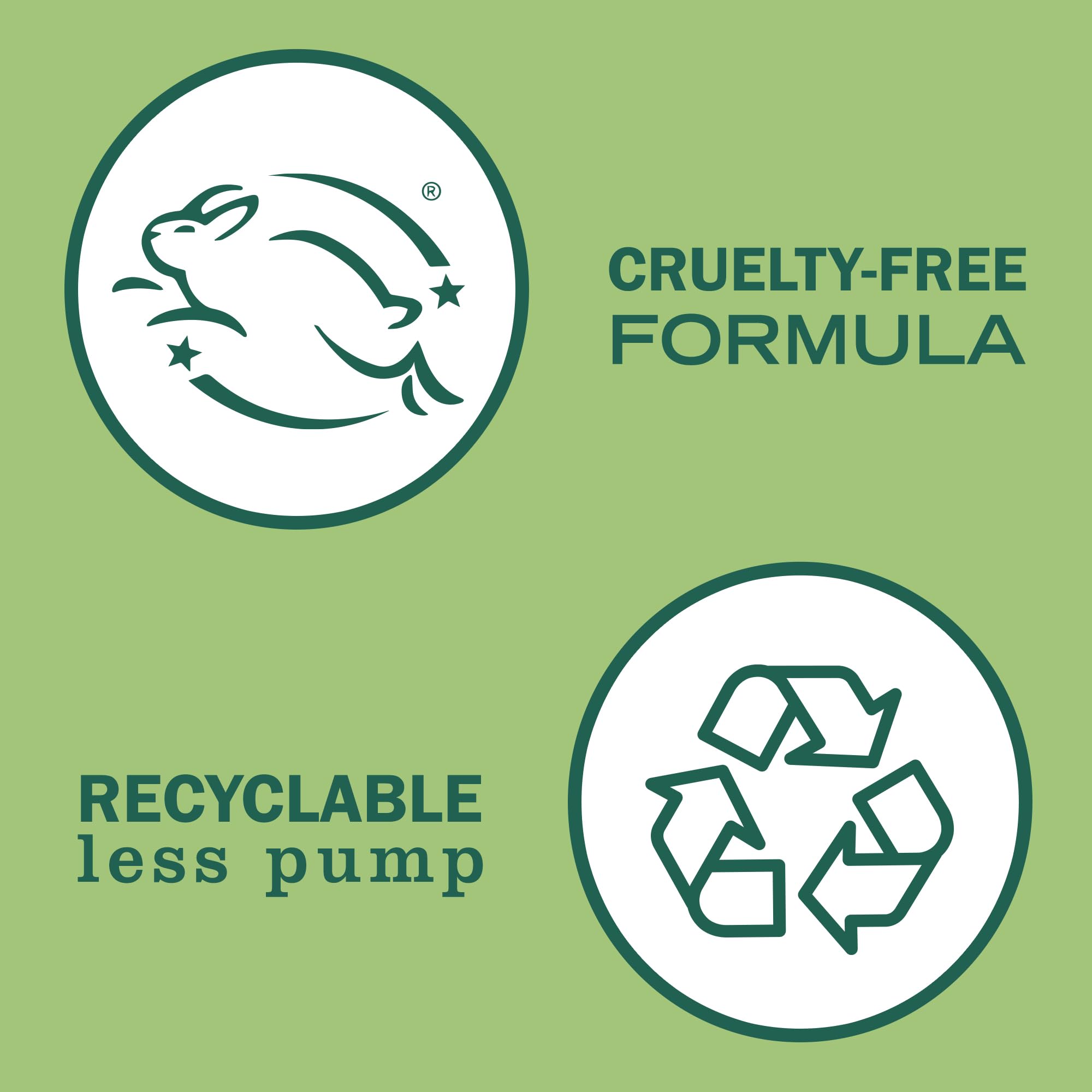 Cruelty-free Leaping Bunny label on Mrs. Meyer's hand lotion packaging.