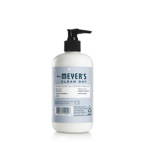Mrs. Meyer’s Snowdrop cap and label highlight the winter fragrance
