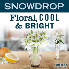 Hand applying Mrs. Meyer’s Snowdrop lotion for quick hydration