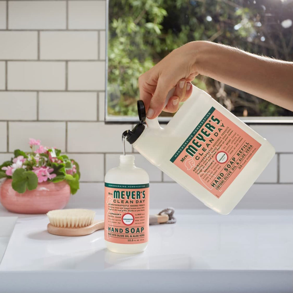 Mrs. Meyer's cruelty-free logo on packaging supports ethical choices