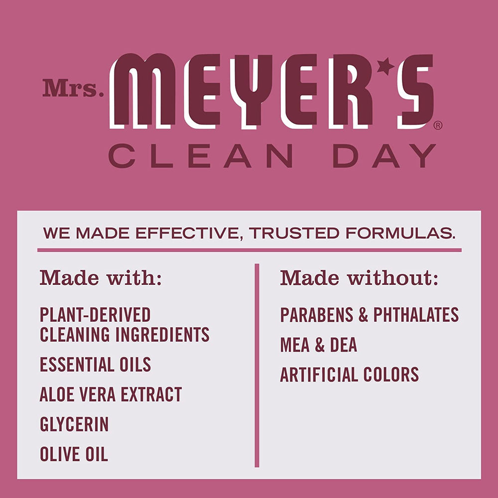 Mrs. Meyer's Clean Day Mum with olive oil and aloe vera for moisturized hand care