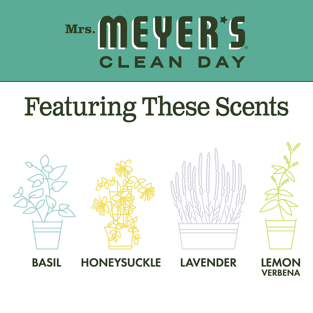 Mrs. Meyer's Clean Day Hand Soap Refill Lavender Basil hands-in-foam conveys moisturizing feel