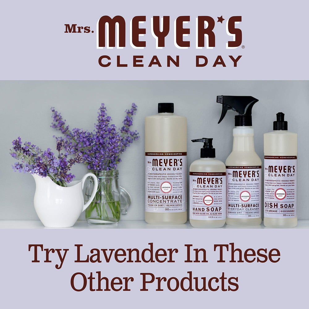 Mrs. Meyer's Clean Day Hand Soap Refill Lavender Basil sink-side scene suggests quick handwashing