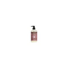 Mrs. Meyer's Clean Day Rosemary hand soap bottle with essential oils for refreshed hands.