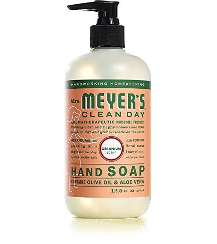 Mrs. Meyer's Lavender Hand Soap bottle offering soothing scent and skin-friendly oils