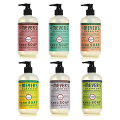 Mrs. Meyer's Clean Day Rosemary Hand Soap bottle ready for cleansing