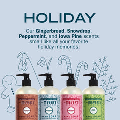 Mrs. Meyer's Clean Day Holiday Snowdrop Gingerbread pack presents giftable scents for seasonal washing.