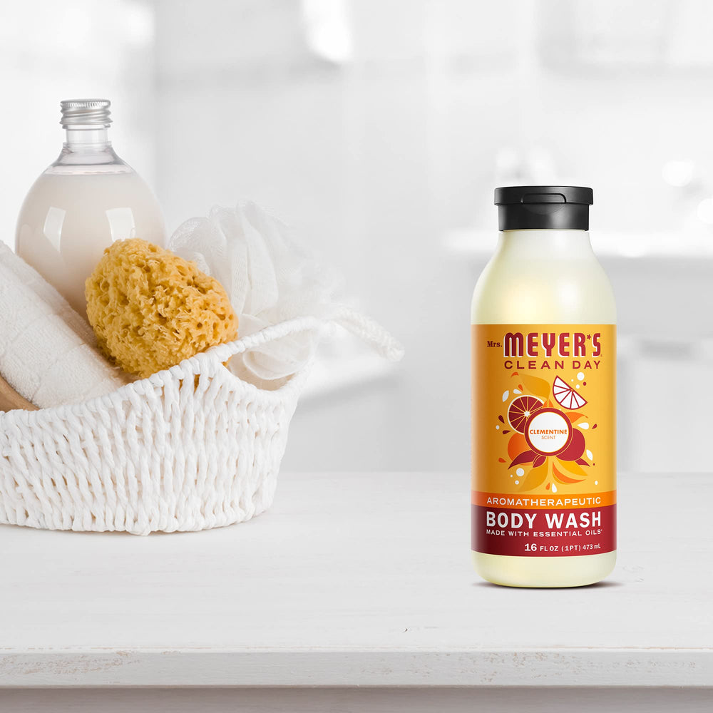 Sulfate-free formula bottle with citrus scent for refreshing morning cleanse.