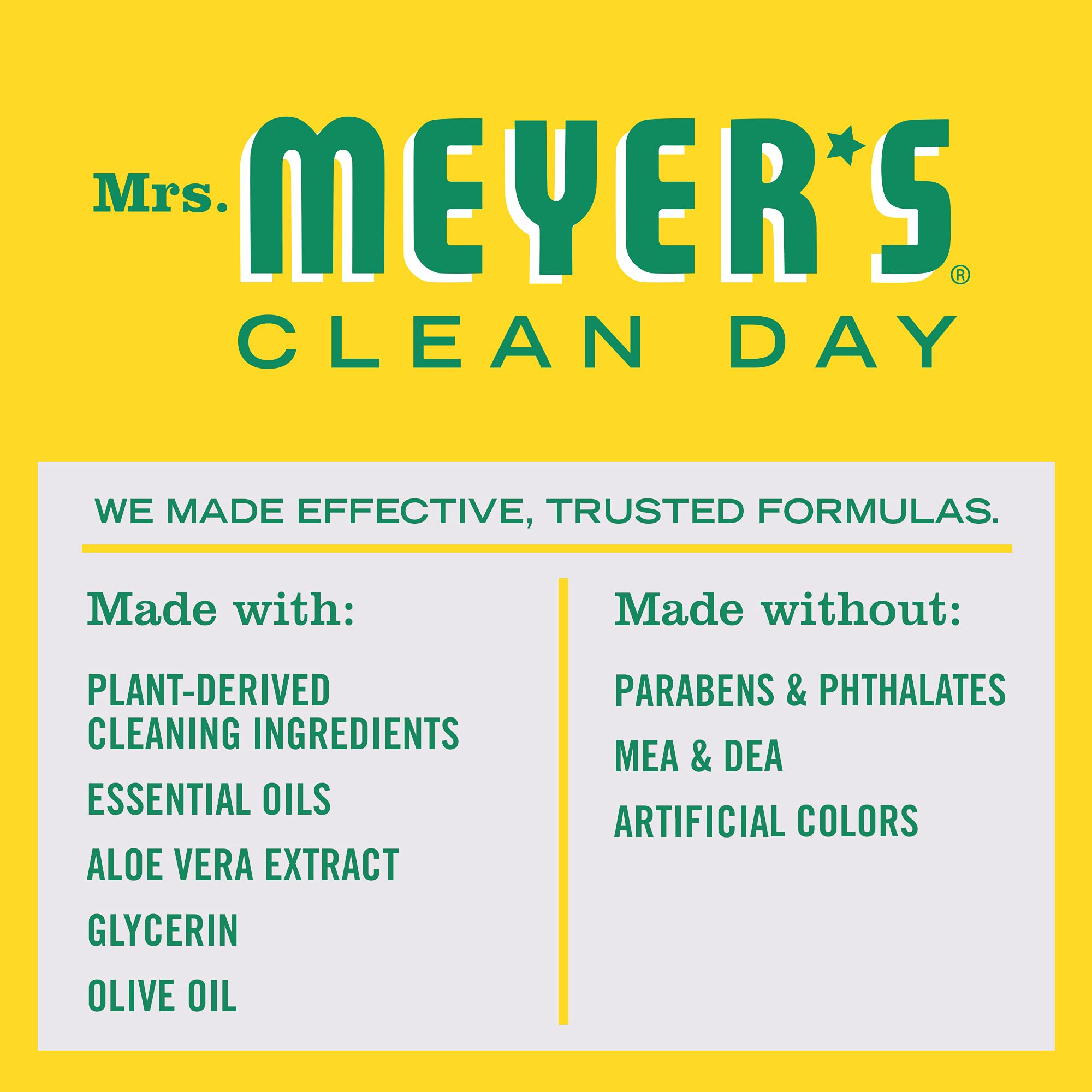 Mrs. Meyer's cruelty-free Leaping Bunny certification signals ethical product choice.