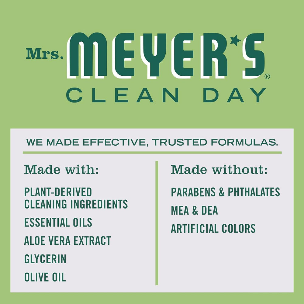 Mrs. Meyer’s Iowa Pine soap creates a foaming lather with a tree-fresh scent.