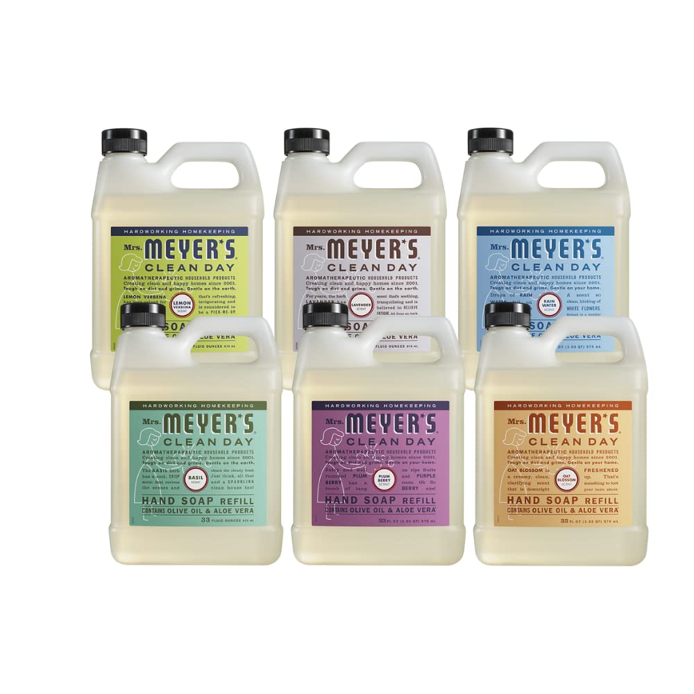 Mrs. Meyer's Rainwater bottle close-up showing fresh scent and gentle cleansing