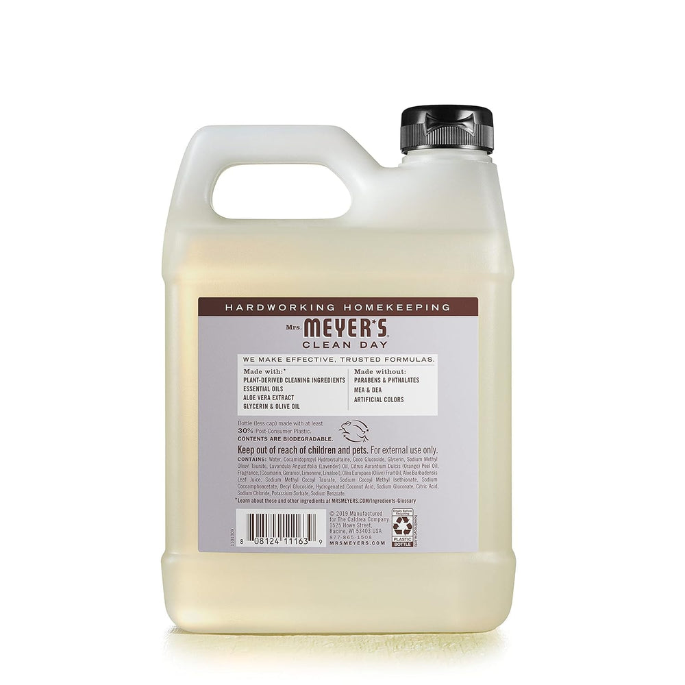 Mrs. Meyer's plant-derived ingredients label on product
