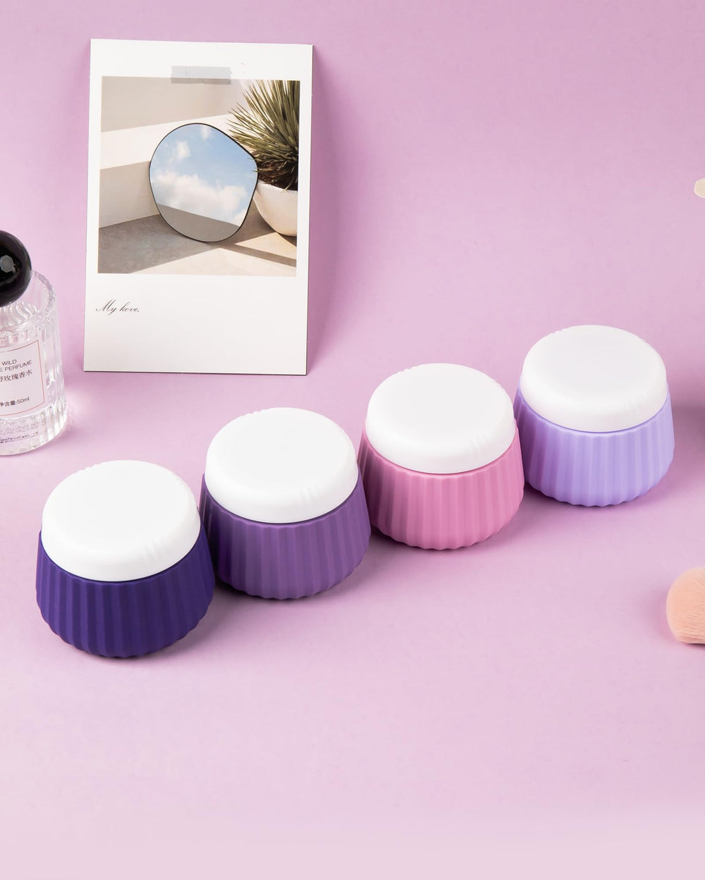 Mrsdry 3oz capacity containers fit TSA rules and compact in your bag.