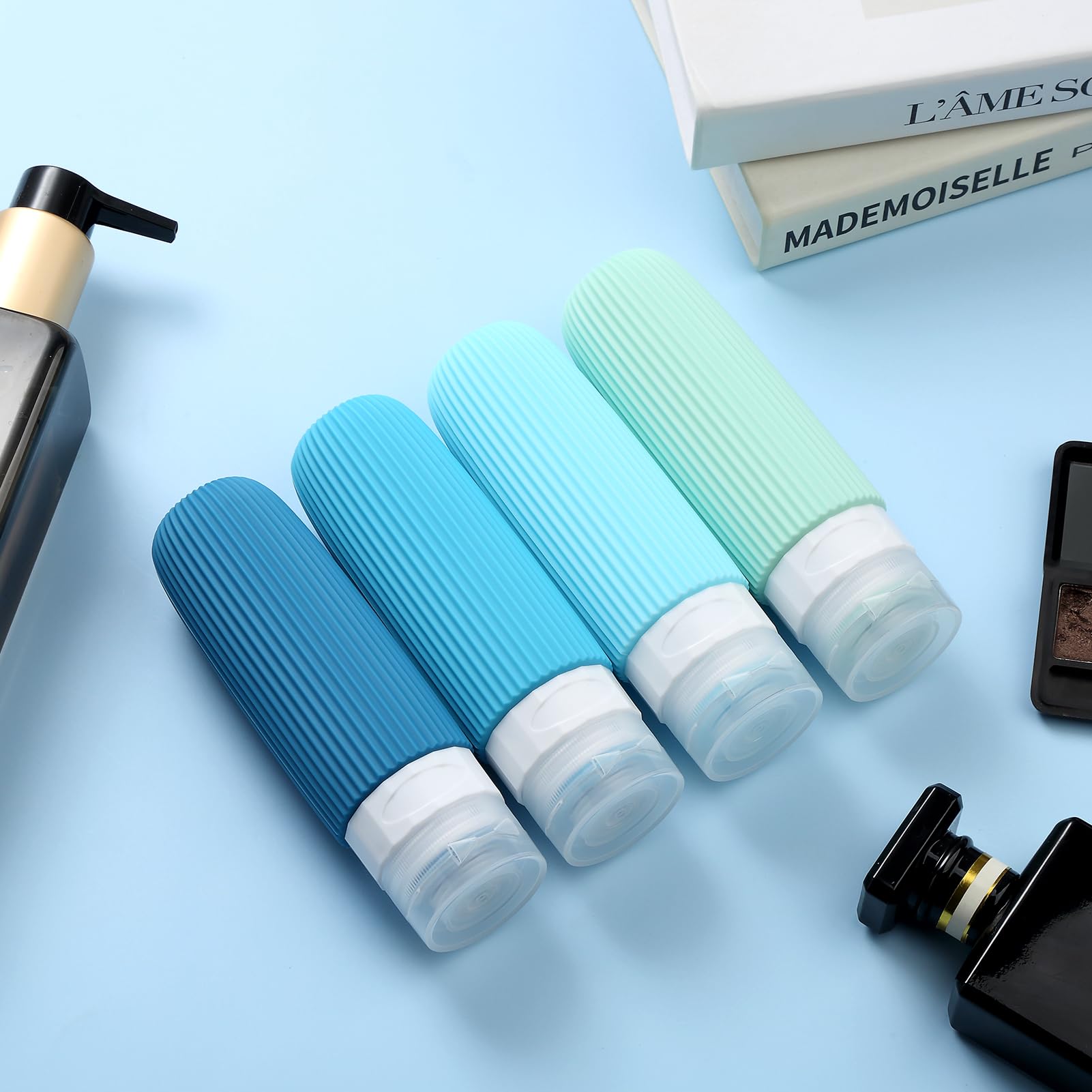 Mrsdry 4-pack travel bottles offer convenient toiletries on the go.