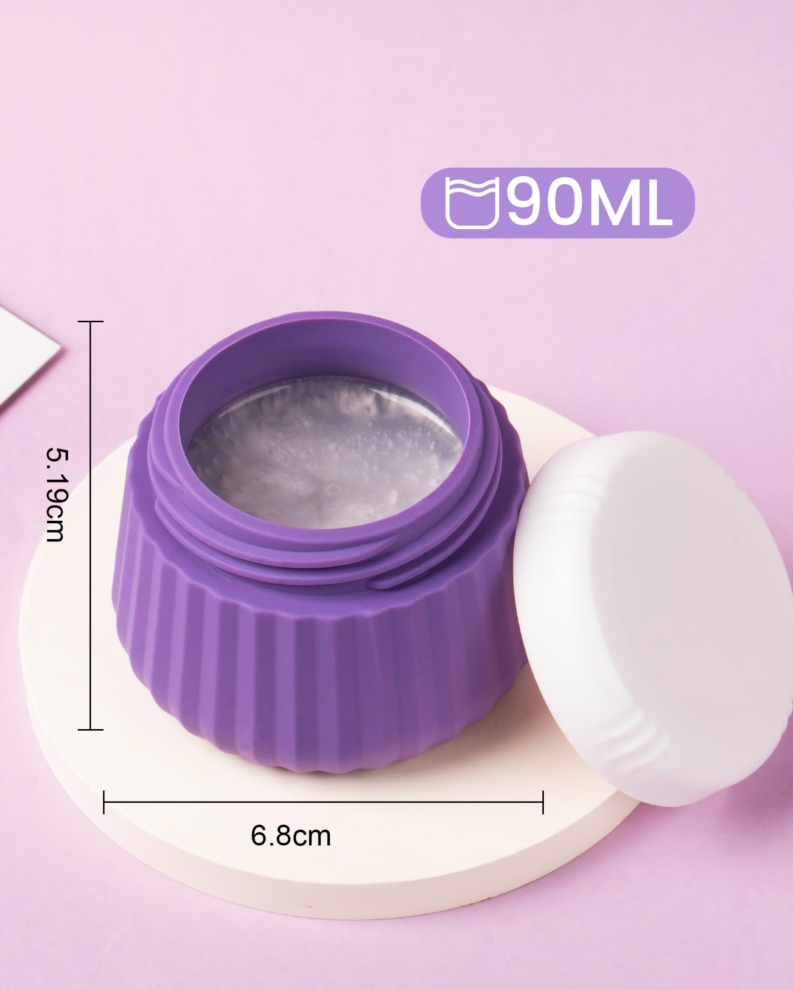 Mrsdry food-grade silicone travel containers offer safe storage for creams and lotions.
