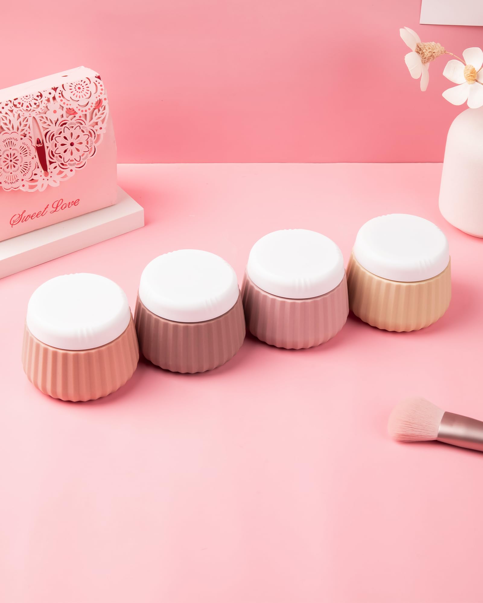 MrsDry food-grade silicone jars safe for creams and lotions