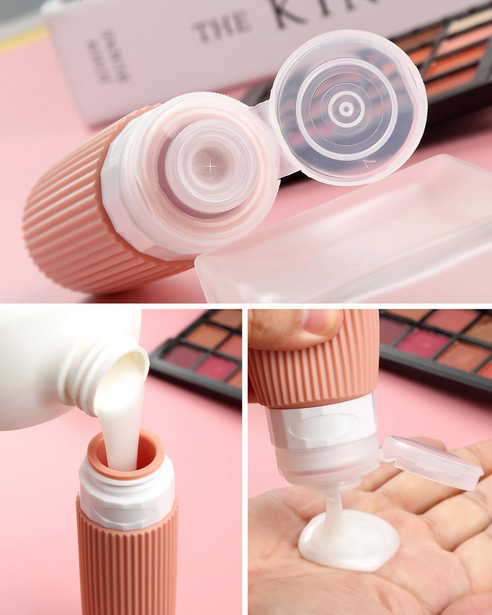 Mrsdry silicone cream jars 1oz provide secure cream storage for concise routines