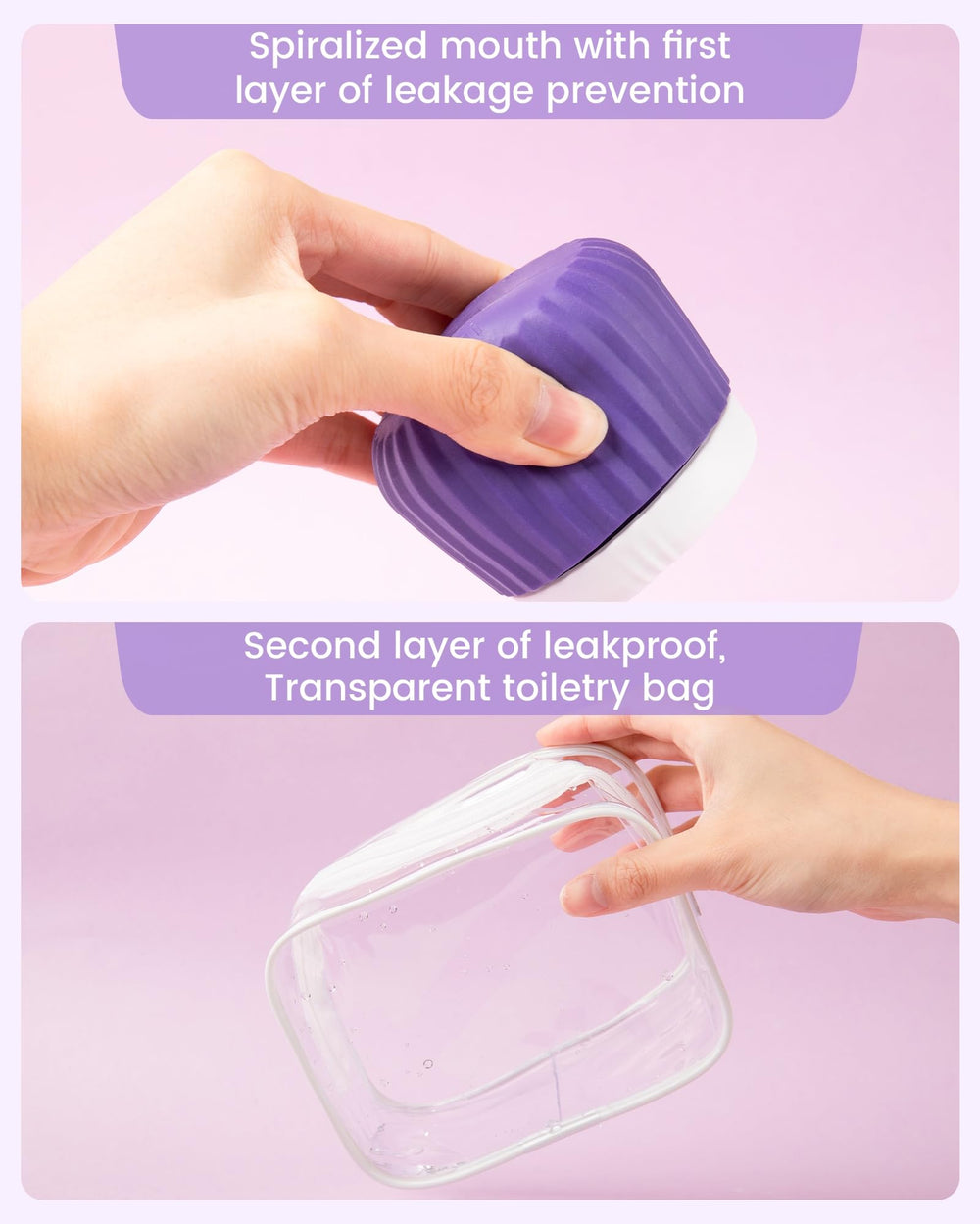 Mrsdry transparent zipper bag keeps jars visible and organized during trips.