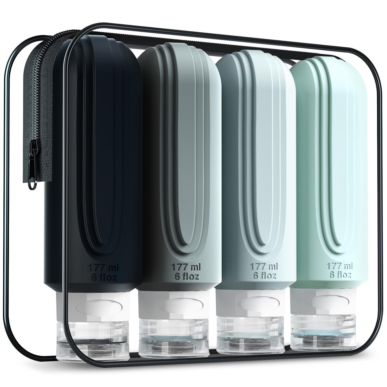 Mrsdry travel bottles 6oz oversize with leak-proof design for confident packing