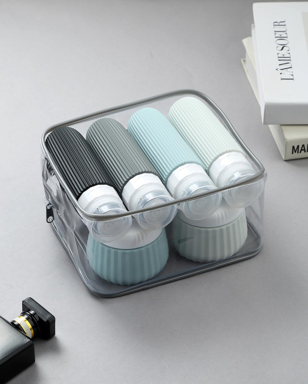 Mrsdry travel bottles wide-opening containers simplify filling shampoos and lotions