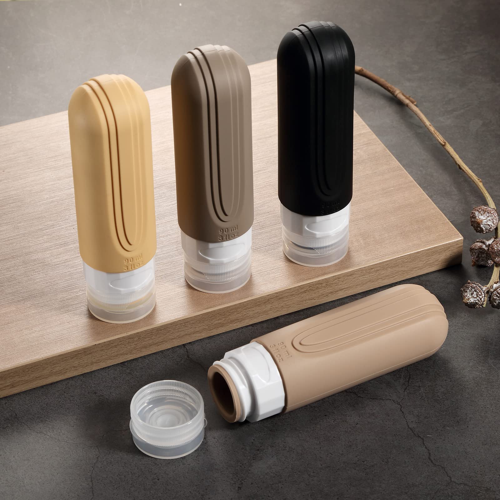 Mrsdry travel bottles store shampoo and conditioner neatly