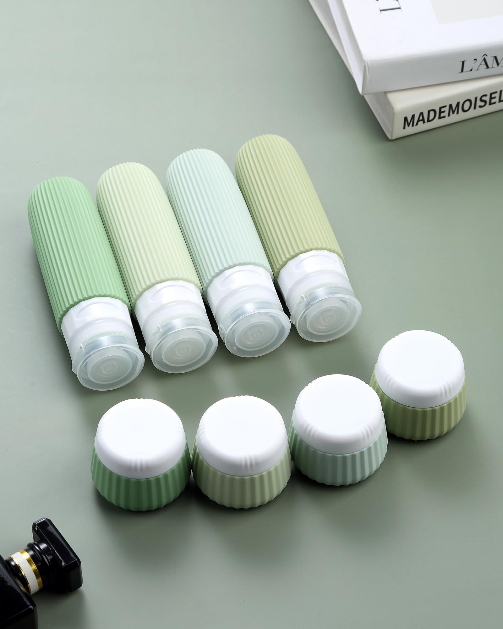 Mrsdry travel bottles portable travel kit fits in small spaces for trips and camping.