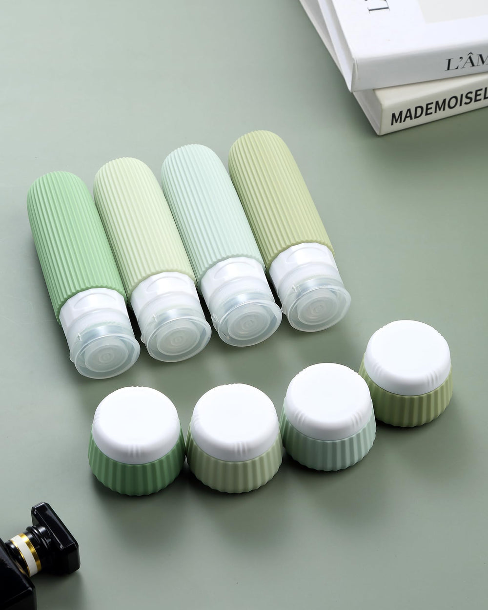 Mrsdry travel bottles portable travel kit fits in small spaces for trips and camping.