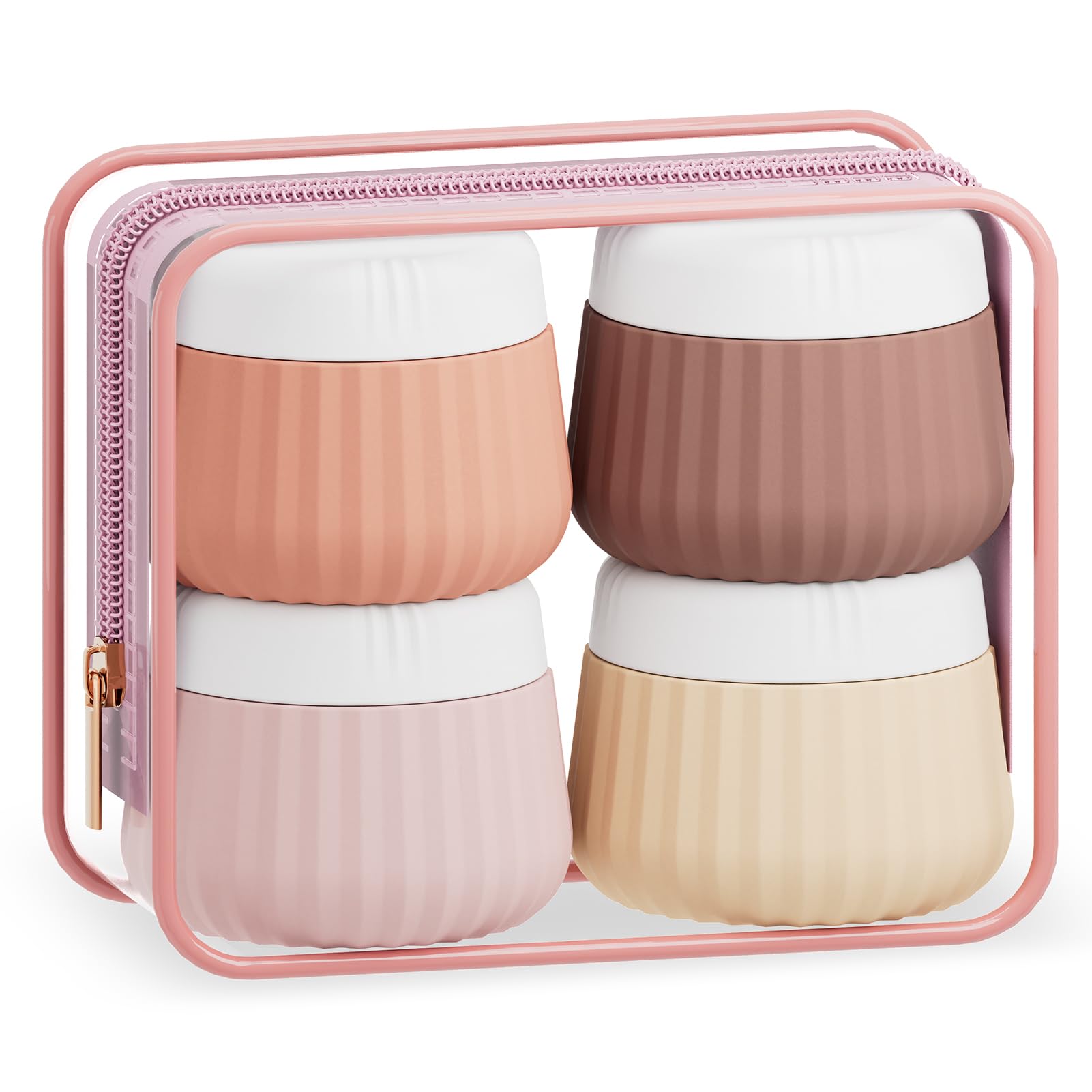 MrsDry travel containers 4pack assorted colors for organized packing on trips