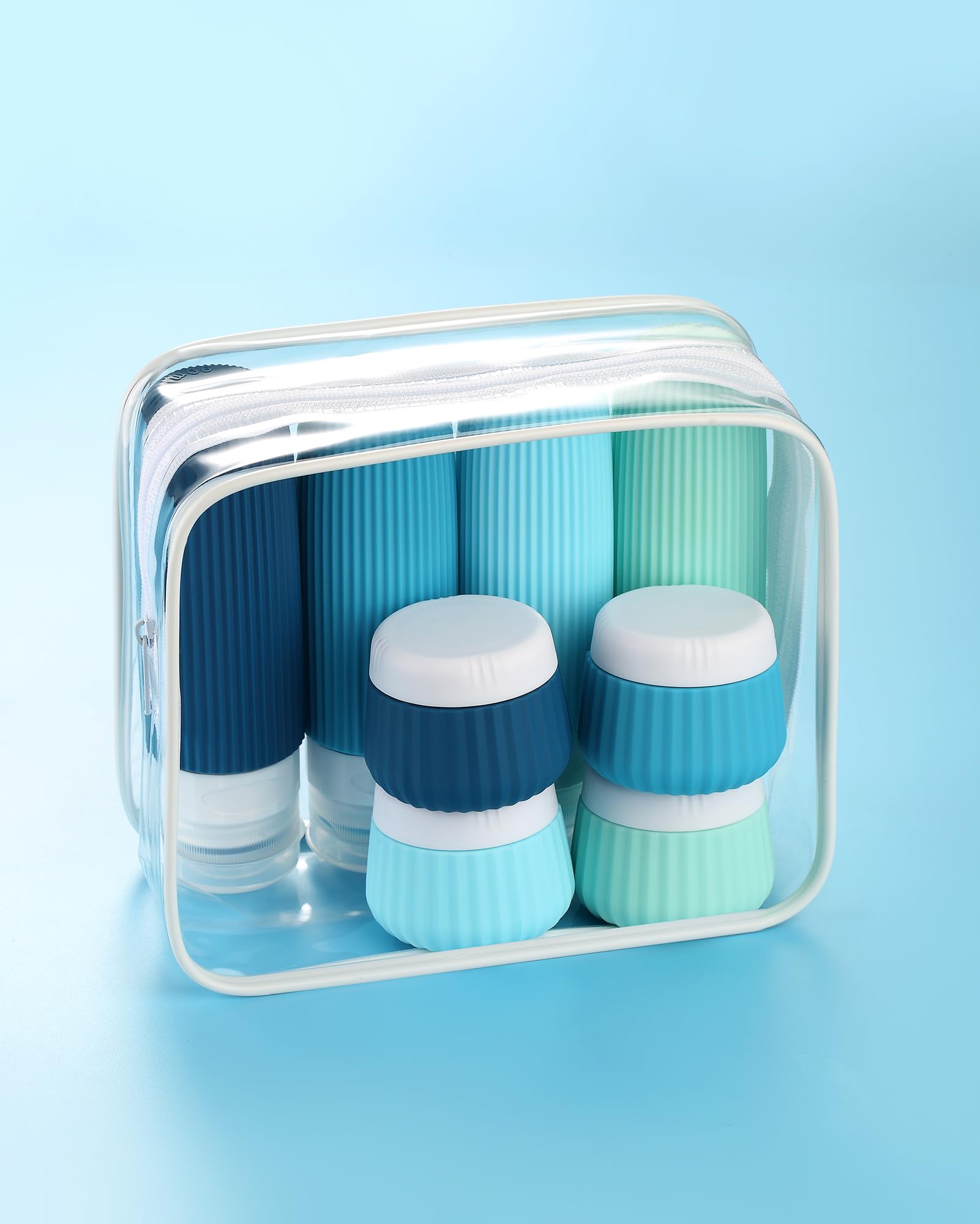 Mrsdry wide opening design on jars makes refilling shampoo and lotion effortless