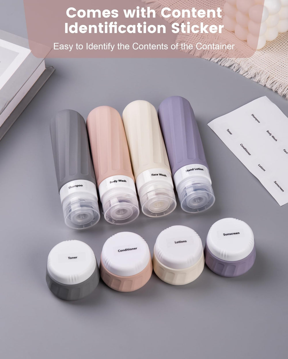 Mrsdry wide-opening travel containers for quick filling with shampoo or lotion
