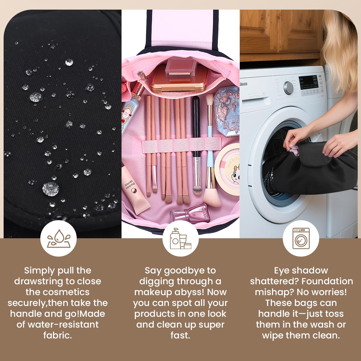 Mrsfox compact travel bag organization demonstrates versatile storage.
