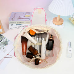 Mrsfox organizador de maquillaje portátil en color rosa para viajes