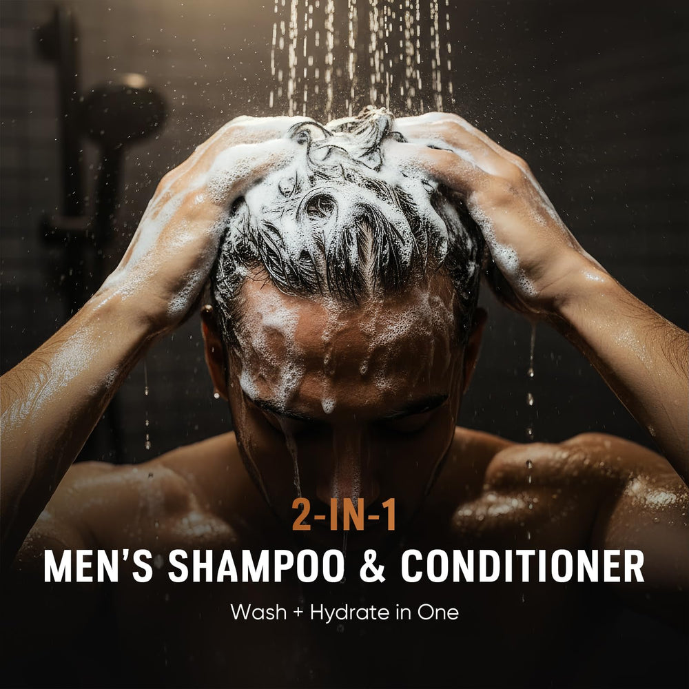 MS.DORYA 2-in-1 shampoo demonstrates time-saving dual-cleansing action.