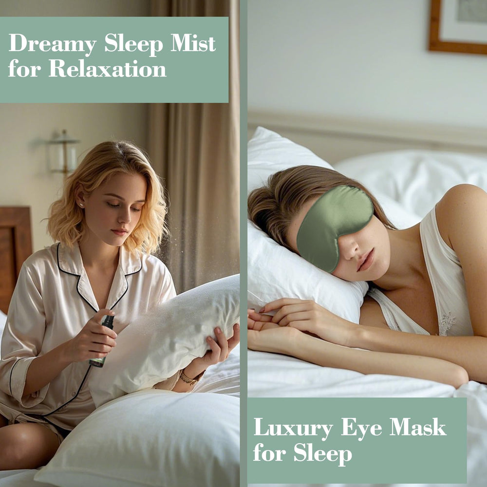 MS.DORYA pillow mist creating a calming bedroom atmosphere.