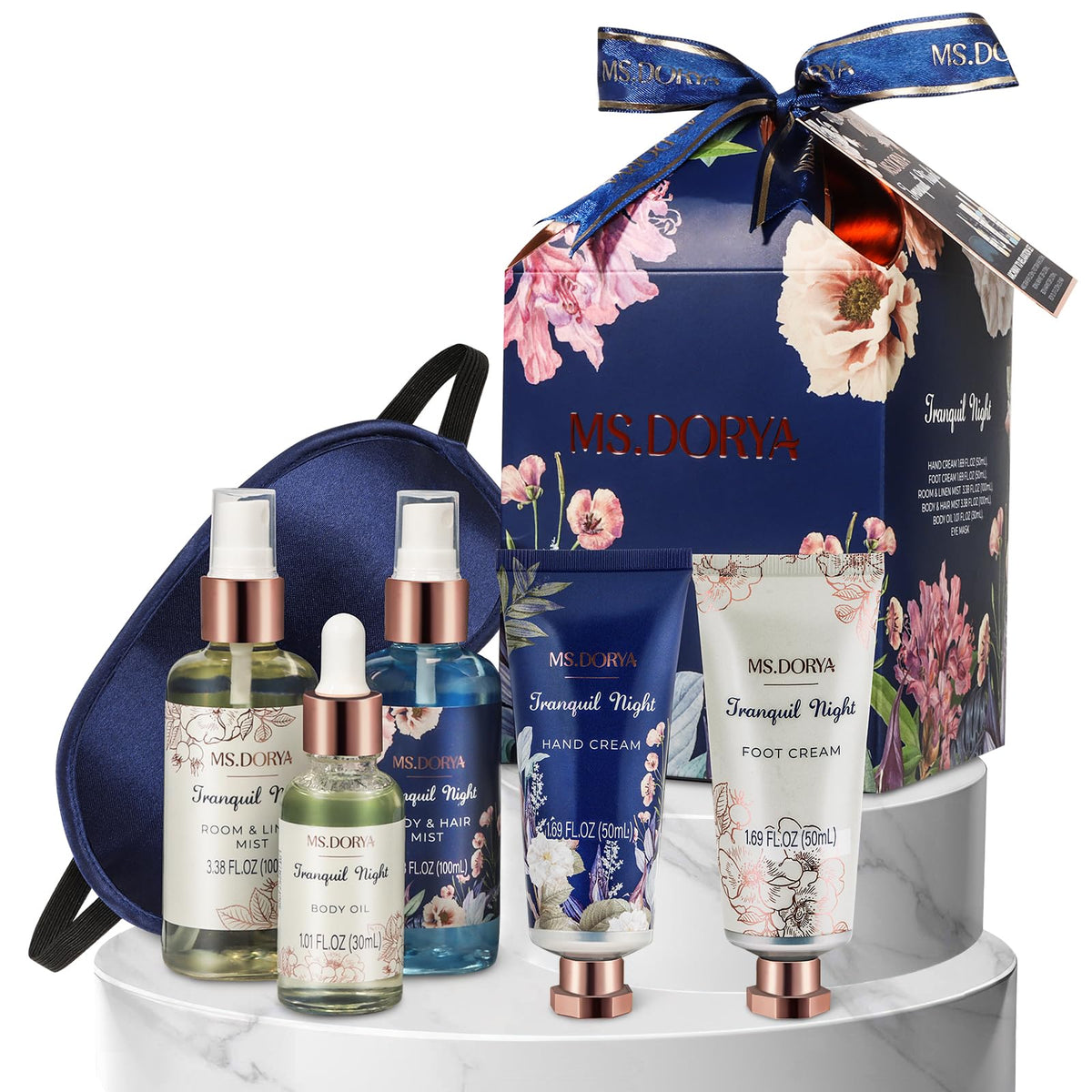 MS.DORYA room-mist-pillow-spritz calms the senses for a peaceful sleep ritual.