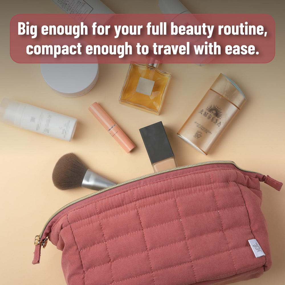 Ms. Pen quilted bag zipper detail highlights smooth-glide closure with gold-tone hardware.