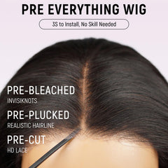 mscoco Wear and Go Glueless Wigs 6x5 lace closure provides realistic scalp appearance for confident styling.