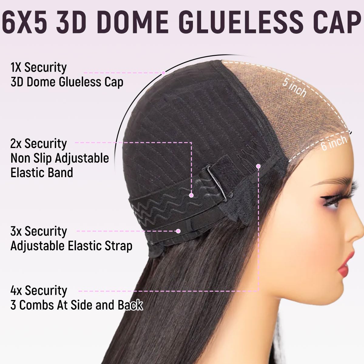 mscoco Wear and Go Glueless Wigs body-wave texture blends with natural hair for versatile styling.