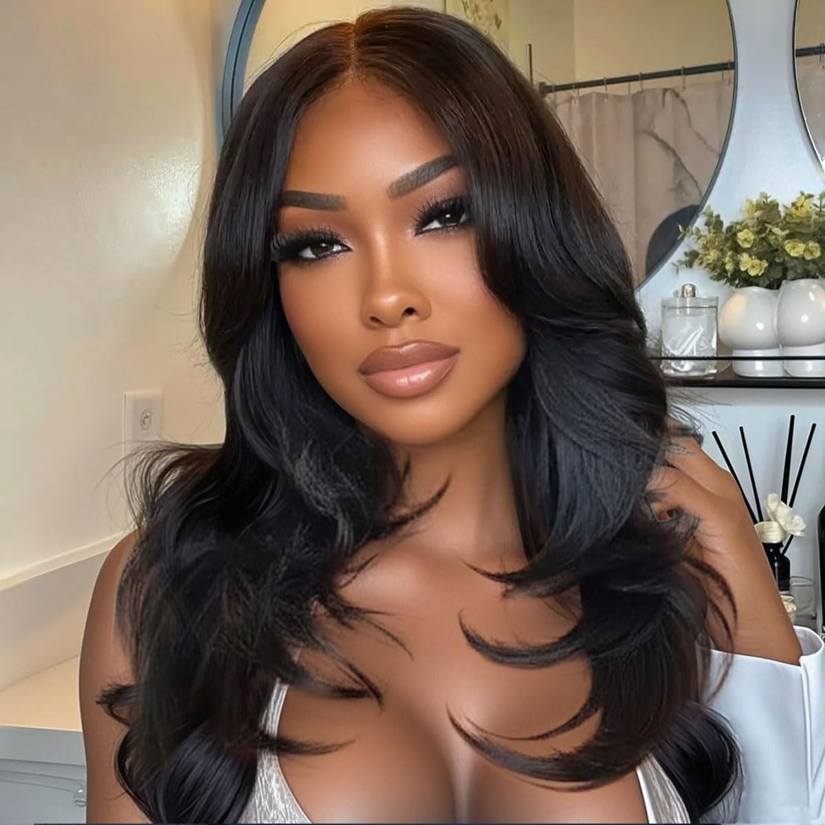 mscoco Wear and Go Glueless Wigs closure detail shows natural hairline for seamless day-to-night wear.